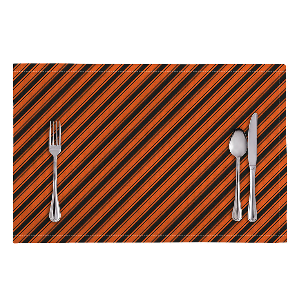 Orange And Black Halloween Pattern Print Placemat
