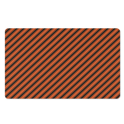 Orange And Black Halloween Pattern Print Polyester Doormat