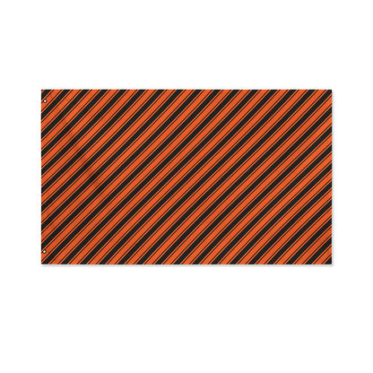Orange And Black Halloween Pattern Print Polyester Flag