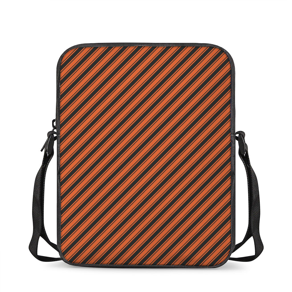 Orange And Black Halloween Pattern Print Rectangular Crossbody Bag
