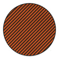 Orange And Black Halloween Pattern Print Round Floor Mat