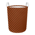 Orange And Black Halloween Pattern Print Round Laundry Basket