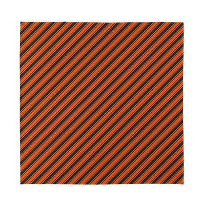 Orange And Black Halloween Pattern Print Silk Bandana