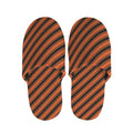 Orange And Black Halloween Pattern Print Slippers