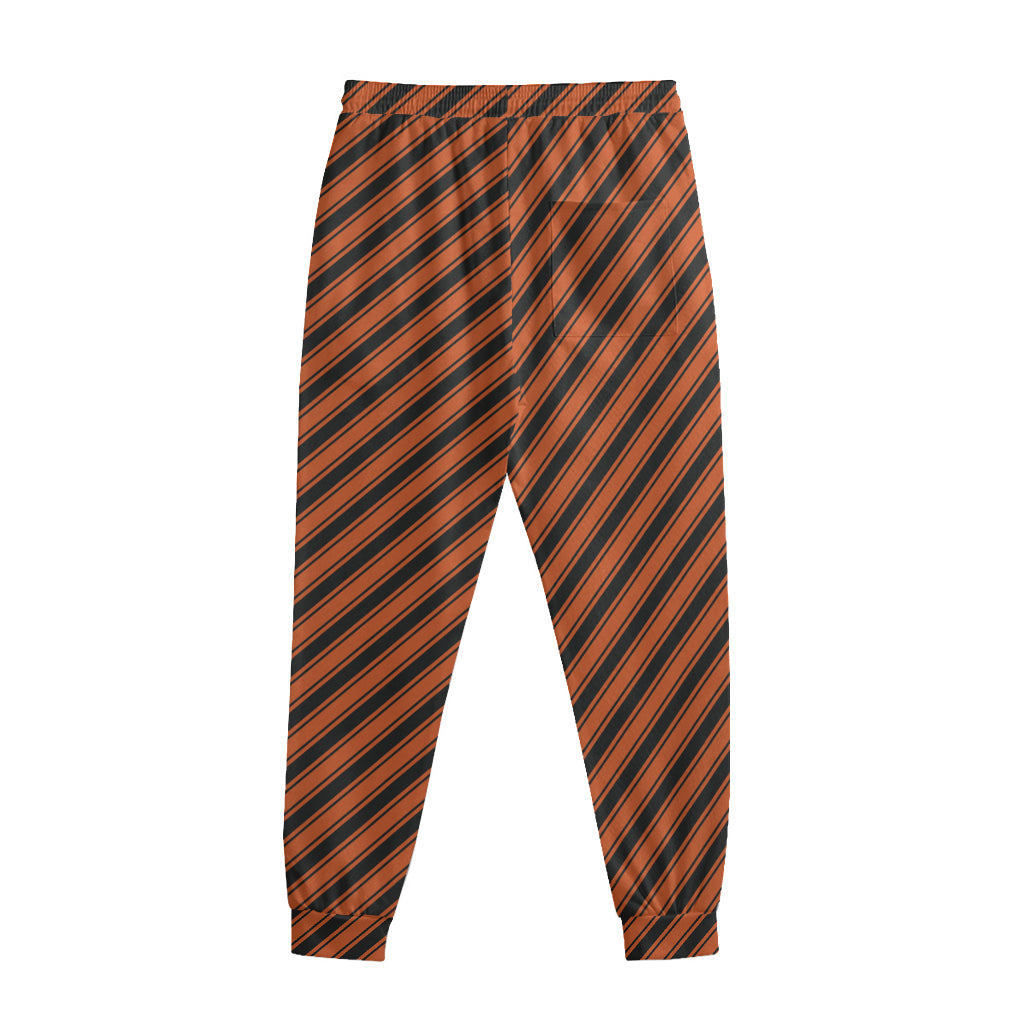 Orange And Black Halloween Pattern Print Sweatpants