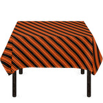 Orange And Black Halloween Pattern Print Tablecloth
