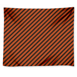 Orange And Black Halloween Pattern Print Tapestry