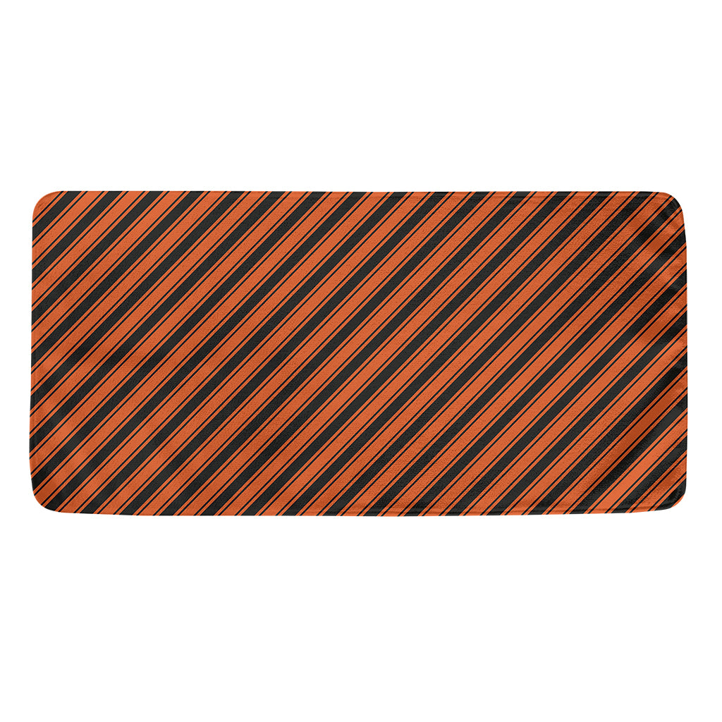Orange And Black Halloween Pattern Print Towel