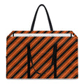 Orange And Black Halloween Pattern Print Utility Tote Bag