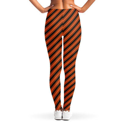 Orange And Black Halloween Pattern Print Women's Leggings