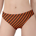 Orange And Black Halloween Pattern Print Women's Panties