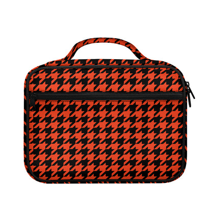 Orange And Black Houndstooth Print Briefcase Bible Bag
