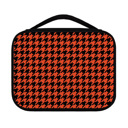 Orange And Black Houndstooth Print Classic Bible Case