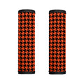 Orange And Black Houndstooth Print Handle Covers