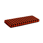 Orange And Black Houndstooth Print Piano Keyboard Cover