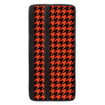 Orange And Black Houndstooth Print Refrigerator Handle Covers