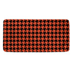 Orange And Black Houndstooth Print Towel