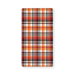 Orange And Black Madras Plaid Print Baby Crib Sheet