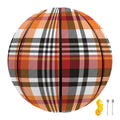 Orange And Black Madras Plaid Print Basketball