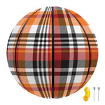 Orange And Black Madras Plaid Print Basketball