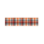 Orange And Black Madras Plaid Print Bed Runner
