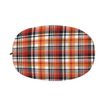 Orange And Black Madras Plaid Print Car Side Mirror Covers