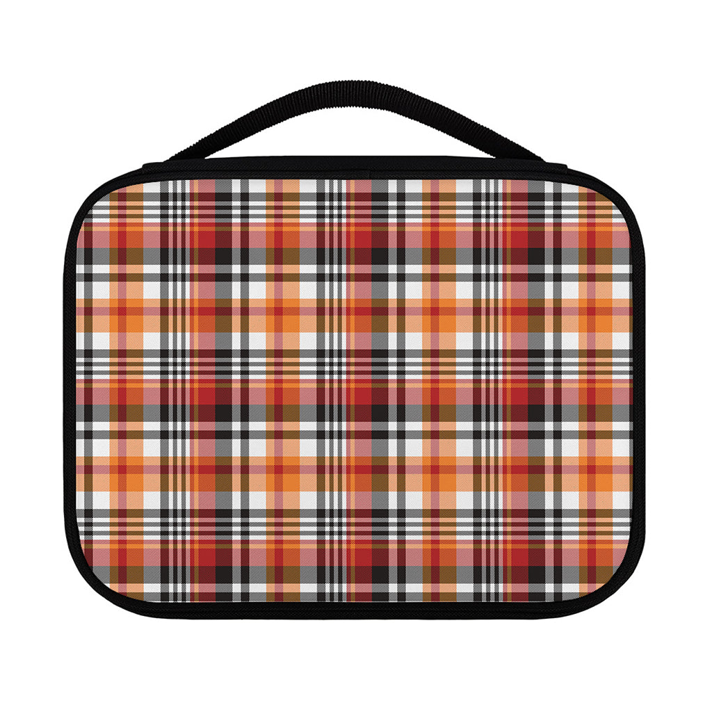 Orange And Black Madras Plaid Print Classic Bible Case