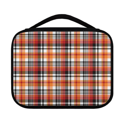 Orange And Black Madras Plaid Print Classic Bible Case