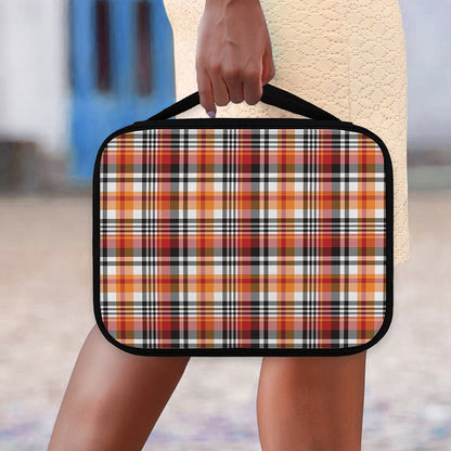 Orange And Black Madras Plaid Print Classic Bible Case