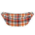 Orange And Black Madras Plaid Print Fanny Pack