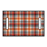 Orange And Black Madras Plaid Print Golf Cart Seat Cover