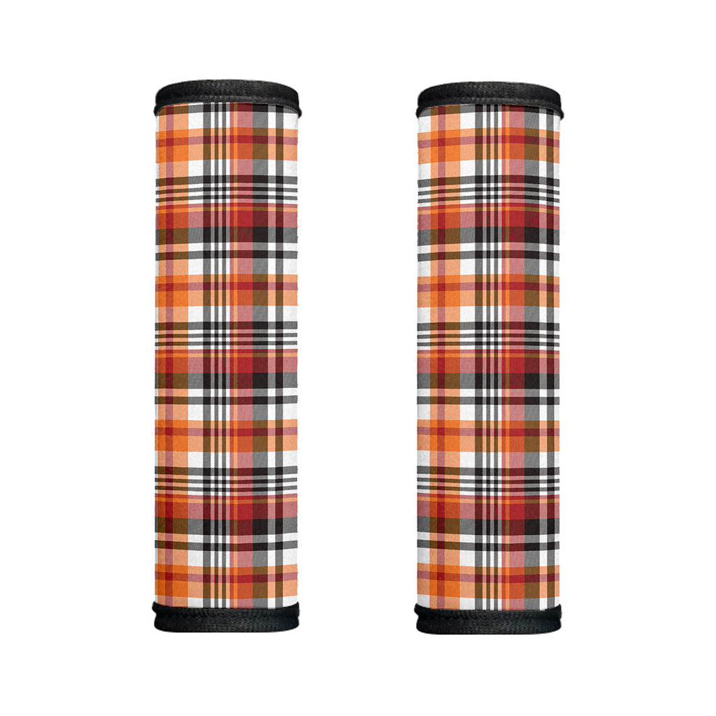 Orange And Black Madras Plaid Print Handle Covers