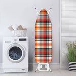 Orange And Black Madras Plaid Print Ironing Board Cover