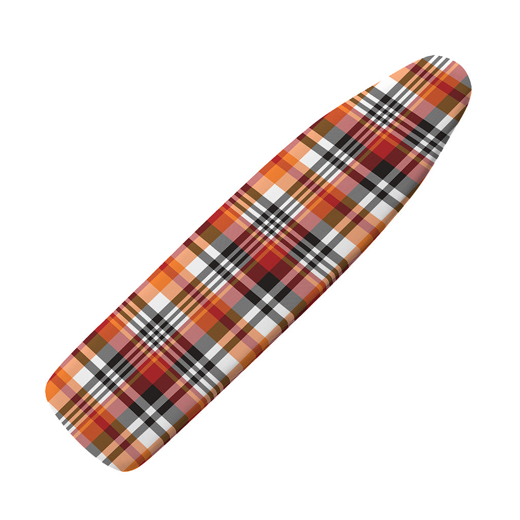 Orange And Black Madras Plaid Print Ironing Board Cover