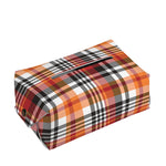 Orange And Black Madras Plaid Print Rectangle Tissue Box Cover