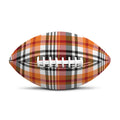 Orange And Black Madras Plaid Print Rugby Ball