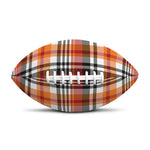 Orange And Black Madras Plaid Print Rugby Ball