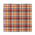 Orange And Black Madras Plaid Print Silk Bandana