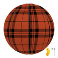 Orange And Black Tartan Pattern Print Basketball