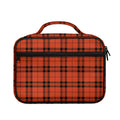 Orange And Black Tartan Pattern Print Briefcase Bible Bag