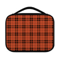 Orange And Black Tartan Pattern Print Classic Bible Case