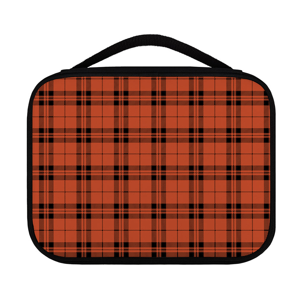 Orange And Black Tartan Pattern Print Classic Bible Case