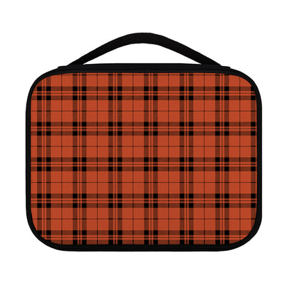 Orange And Black Tartan Pattern Print Classic Bible Case