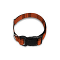 Orange And Black Tartan Pattern Print Dog Collar