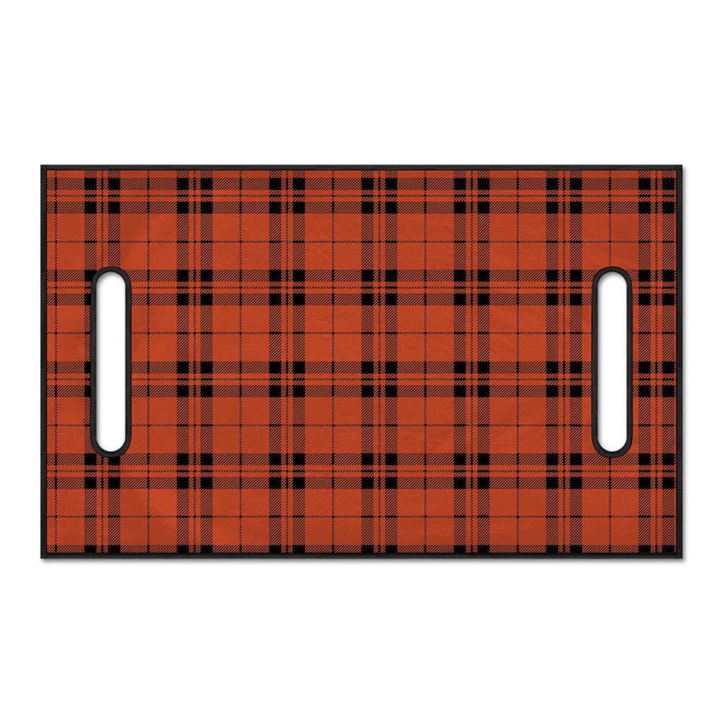 Orange And Black Tartan Pattern Print Golf Cart Seat Cover