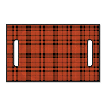 Orange And Black Tartan Pattern Print Golf Cart Seat Cover
