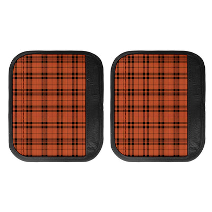 Orange And Black Tartan Pattern Print Handle Covers