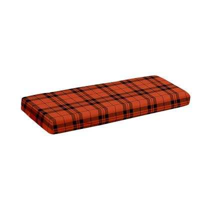 Orange And Black Tartan Pattern Print Piano Keyboard Cover