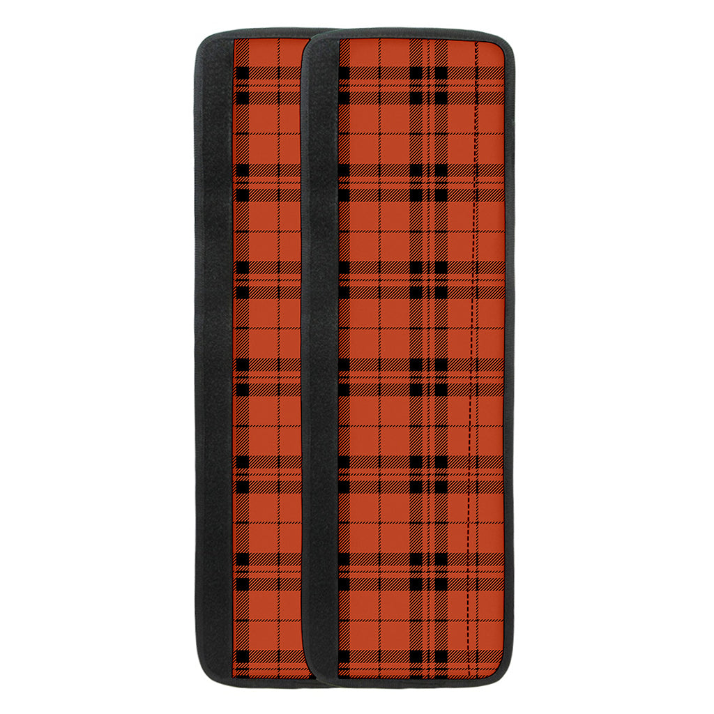Orange And Black Tartan Pattern Print Refrigerator Handle Covers