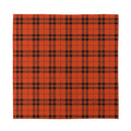 Orange And Black Tartan Pattern Print Silk Bandana